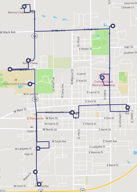 White Squirrel Route Map